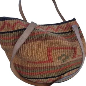 Vintage Southwest Woven Tote/Basket